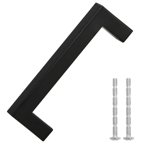 VidaXL poignées 10 pcs 96 mm acier inoxydable noir