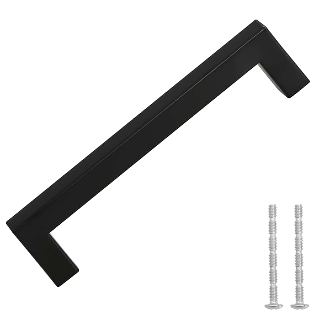 VidaXL Poignées 10 pcs 128 mm acier inoxydable noir