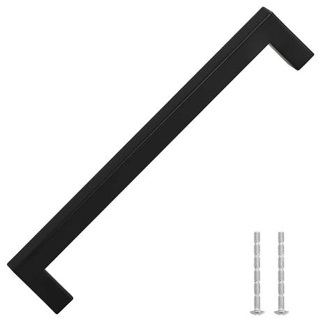 VidaXL poignées 5 pcs 192 mm acier inoxydable noir