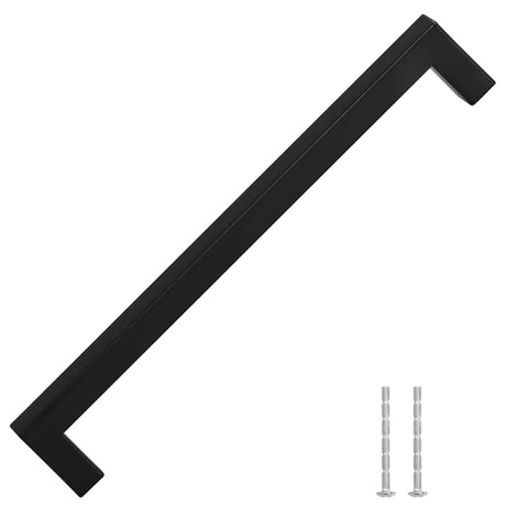 VidaXL poignées 5 pcs 224 mm acier inoxydable noir