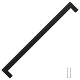 VidaXL poignées 5 pcs 320 mm acier inoxydable noir