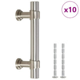VidaXL poignées 10 pcs 64 mm acier inoxydable couleur argent