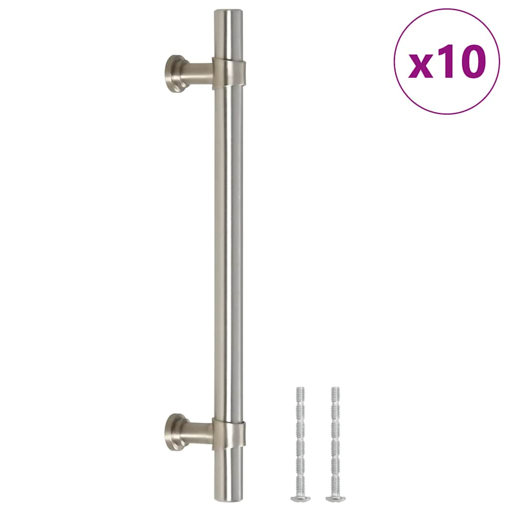 Vidaxx poignées 10 pcs 128 mm acier inoxydable couleur argent
