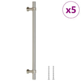 Vidaxl gère 5 st 192 mm en acier inoxydable en argent coloré