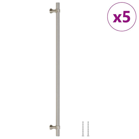VidaXL poignées 5 pcs 320 mm acier inoxydable couleur argent