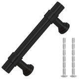 VidaXL poignées 10 pcs 64 mm acier inoxydable noir
