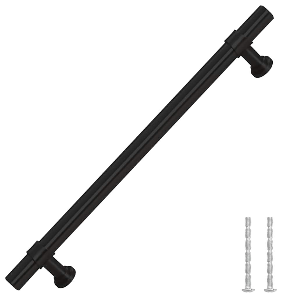 VidaXL poignées 10 pcs 160 mm acier inoxydable noir