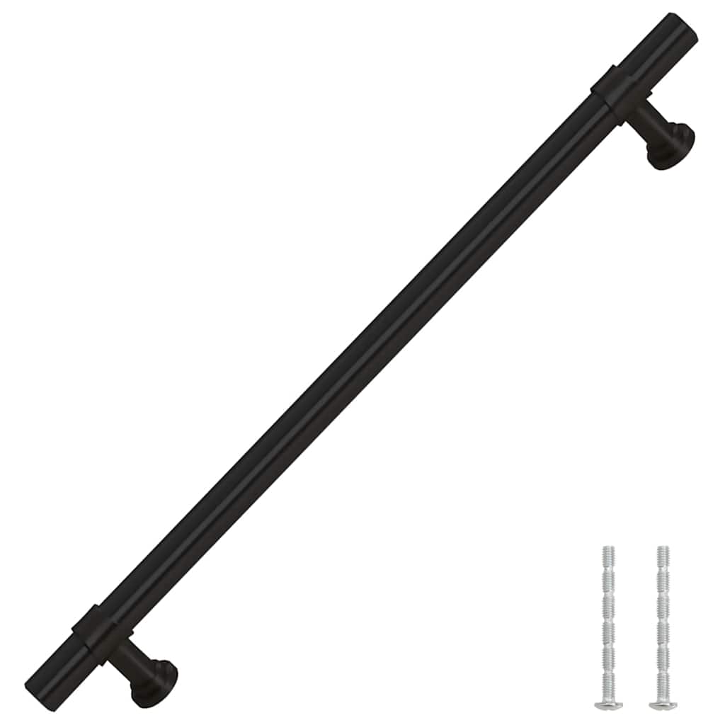 VidaXL poignées 5 pcs 192 mm acier inoxydable noir