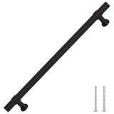 VidaXL poignées 5 pcs 192 mm acier inoxydable noir
