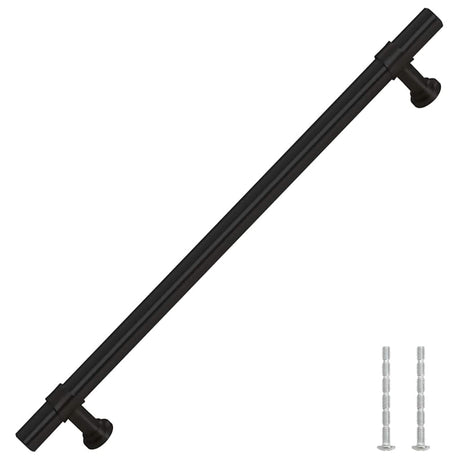 VidaXL poignées 5 pcs 192 mm acier inoxydable noir