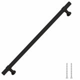 VidaXL poignées 5 pcs 224 mm acier inoxydable noir