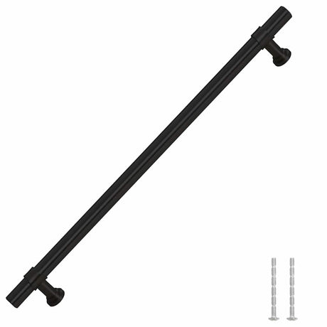 VidaXL poignées 5 pcs 224 mm acier inoxydable noir