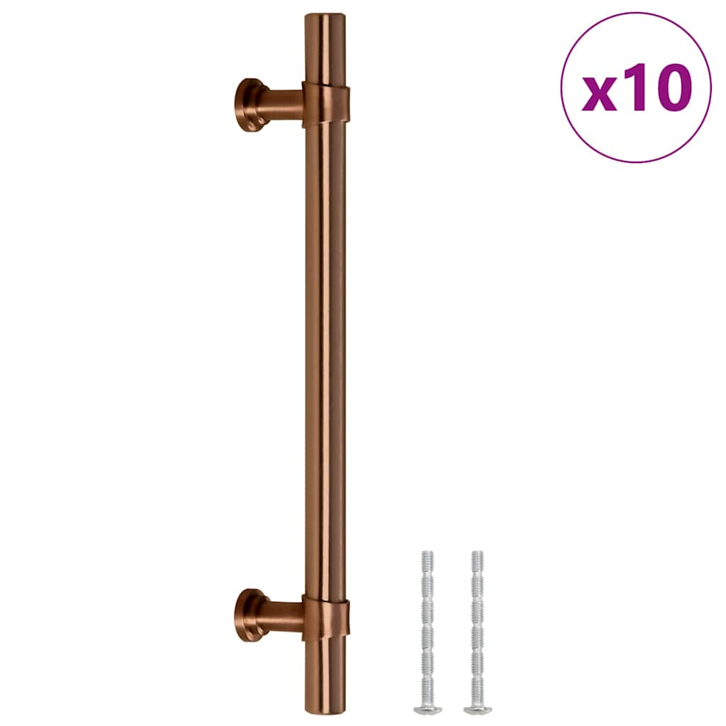 VidaXL poignées 10 pcs 128 mm acier inoxydable couleur bronze