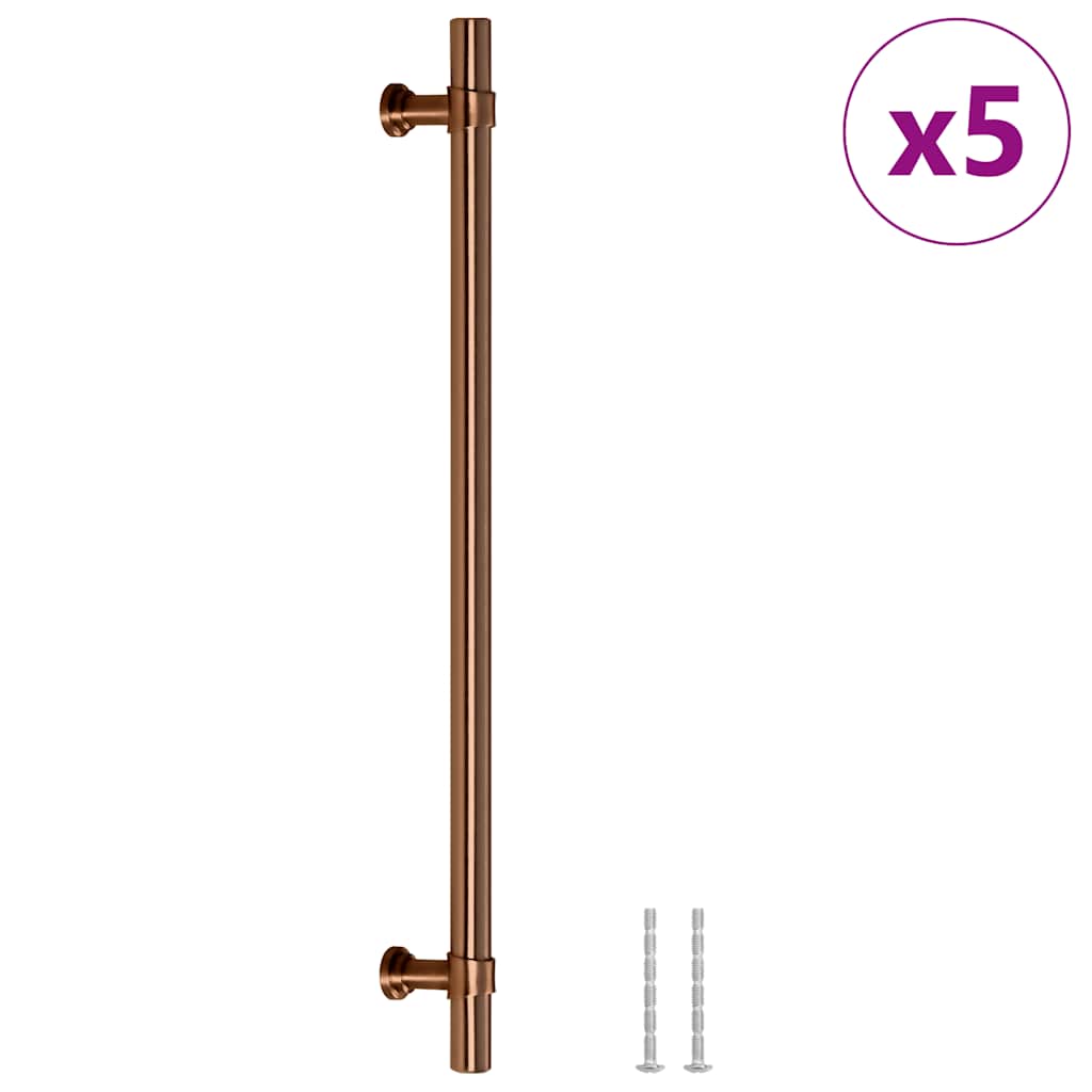 VidaXL Poignées 5 pcs 480 mm acier inoxydable couleur bronze