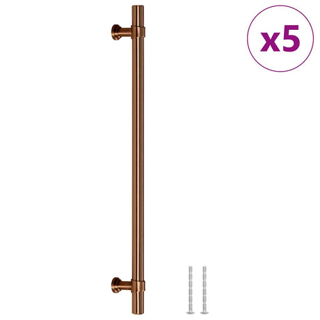 VidaXL Poignées 5 pcs 480 mm acier inoxydable couleur bronze