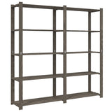 Vidaxx étagère de rangement 5 couches 170x38x170 cm bois de pin massif gris