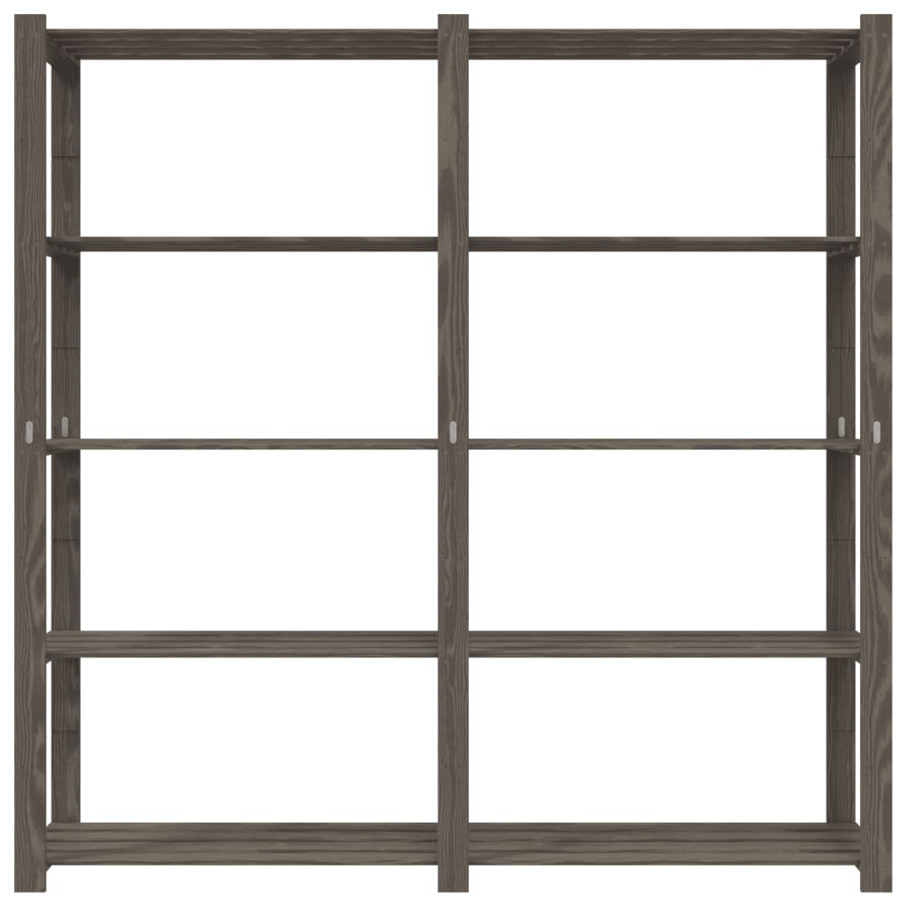 Vidaxx étagère de rangement 5 couches 170x38x170 cm bois de pin massif gris