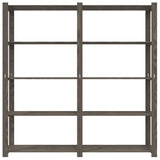 Vidaxl Storage Rack a 5 strati 170x38x170 cm Grigio pino solido