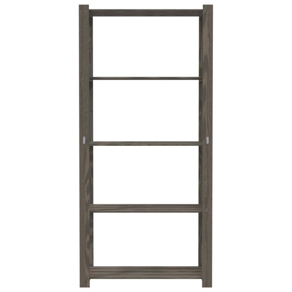 Vidaxx étagère de rangement 5 couches 80x38x170 cm bois de pin massif gris