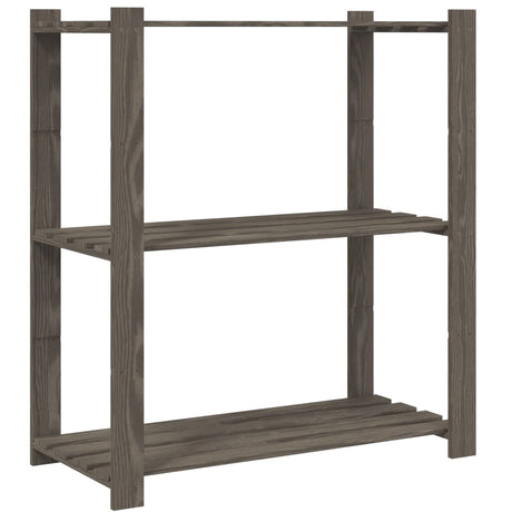 Vidaxx étagère de rangement 3 couches 80x38x90 cm bois de pin massif gris