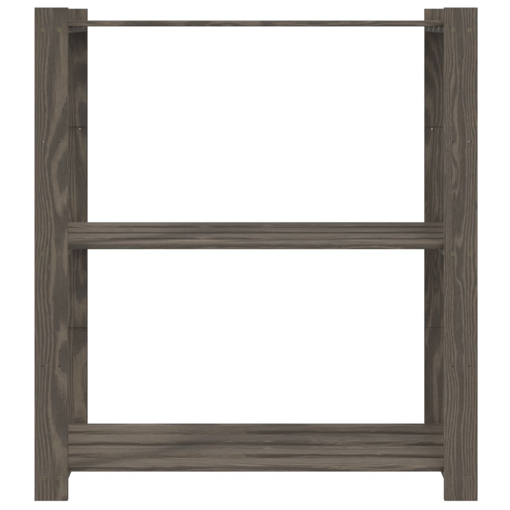 Vidaxx étagère de rangement 3 couches 80x38x90 cm bois de pin massif gris