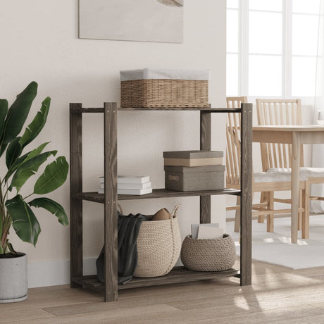 Vidaxx étagère de rangement 3 couches 80x38x90 cm bois de pin massif gris
