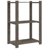 Vidaxx étagère de rangement 3 couches 60x38x90 cm bois de pin massif gris