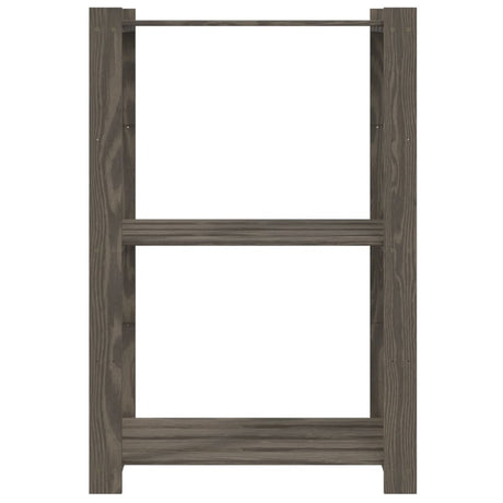 Vidaxx étagère de rangement 3 couches 60x38x90 cm bois de pin massif gris