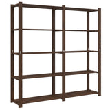 Vidaxx étagère de rangement 5 couches 170x38x170 cm bois de pin massif marron