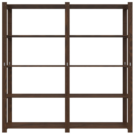 Vidaxx étagère de rangement 5 couches 170x38x170 cm bois de pin massif marron