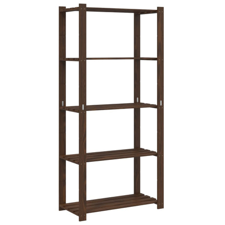 Vidaxx étagère de rangement 5 couches 80x38x170 cm bois de pin massif marron