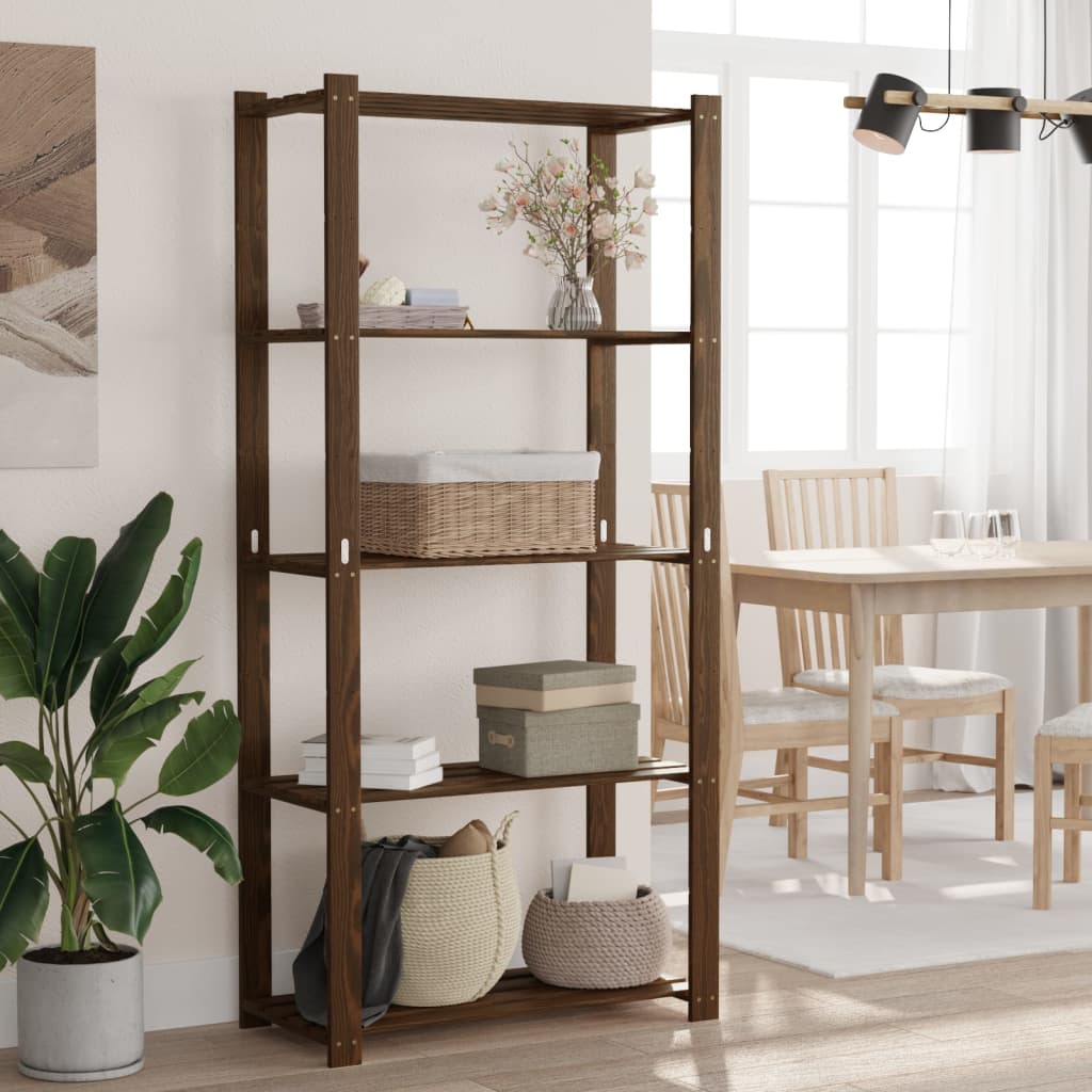 Vidaxx étagère de rangement 5 couches 80x38x170 cm bois de pin massif marron