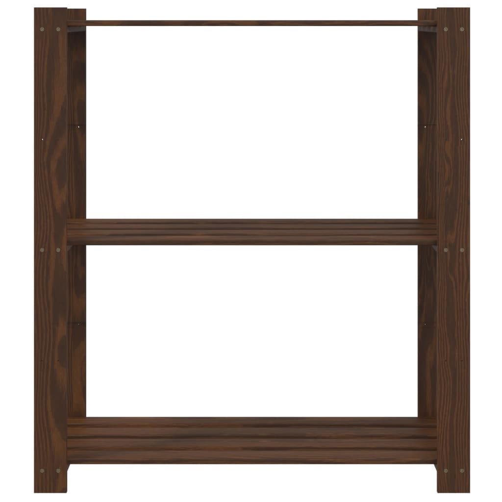 Vidaxx étagère de rangement 3 couches 80x38x90 cm bois de pin massif marron