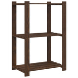 Vidaxx étagère de rangement 3 couches 60x38x90 cm bois de pin massif marron