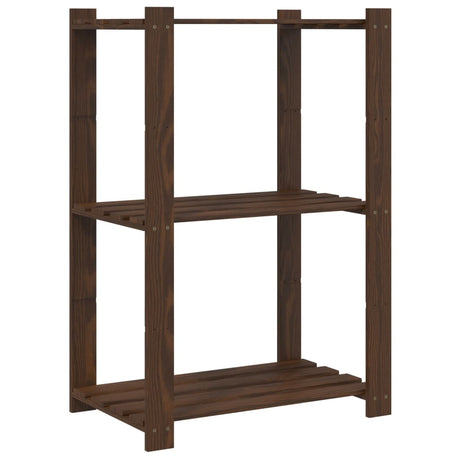 Vidaxx étagère de rangement 3 couches 60x38x90 cm bois de pin massif marron