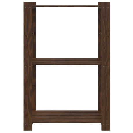 Vidaxx étagère de rangement 3 couches 60x38x90 cm bois de pin massif marron