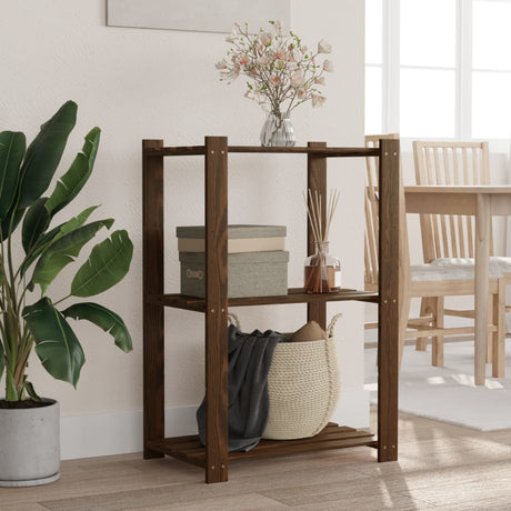 Vidaxx étagère de rangement 3 couches 60x38x90 cm bois de pin massif marron