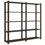 Vidaxx étagère de rangement 5 couches 170x38x170 cm bois de pin massif noir