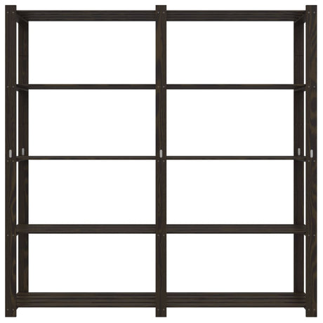 Vidaxx étagère de rangement 5 couches 170x38x170 cm bois de pin massif noir