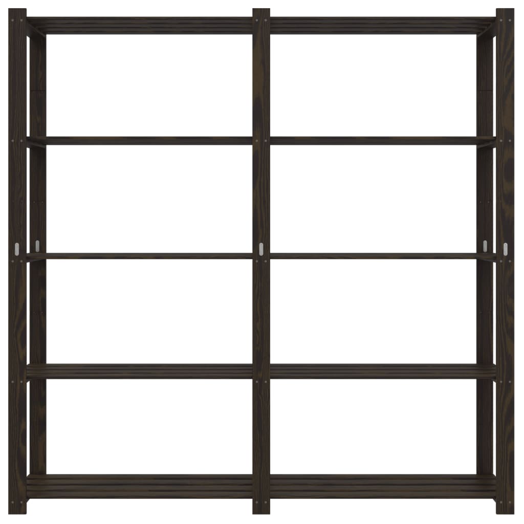 Vidaxx étagère de rangement 5 couches 170x38x170 cm bois de pin massif noir