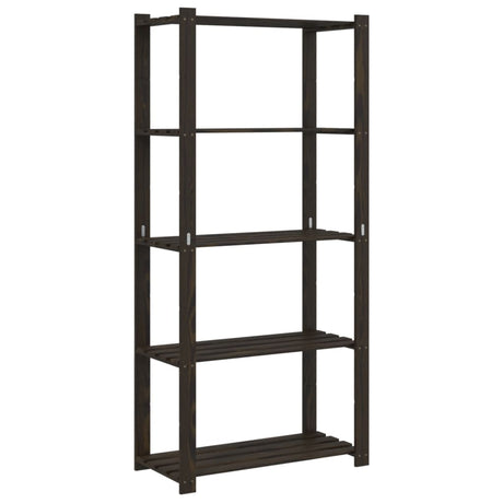 Vidaxx étagère de rangement 5 couches 80x38x170 cm bois de pin massif noir