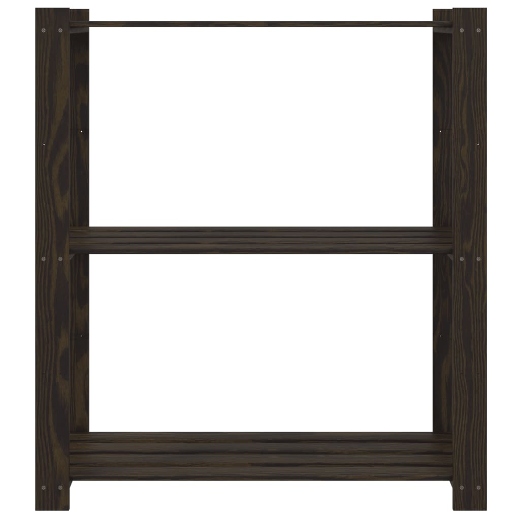 Vidaxx étagère de rangement 3 couches 80x38x90 cm bois de pin massif noir