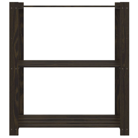 Vidaxx étagère de rangement 3 couches 80x38x90 cm bois de pin massif noir