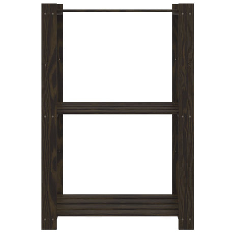 Vidaxx étagère de rangement 3 couches 60x38x90 cm bois de pin massif noir