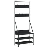 Rack à vêtements Vidaxl avec porte-chaussures 72x34x184 cm noir