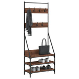 Vidaxl Clothing rack with shoe rack 72x34x184 cm brown oak color