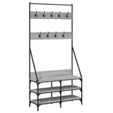 Vidaxl Kleedung Rack mat Schong Rack 90x34x184 cm Grey Sonome Faarf