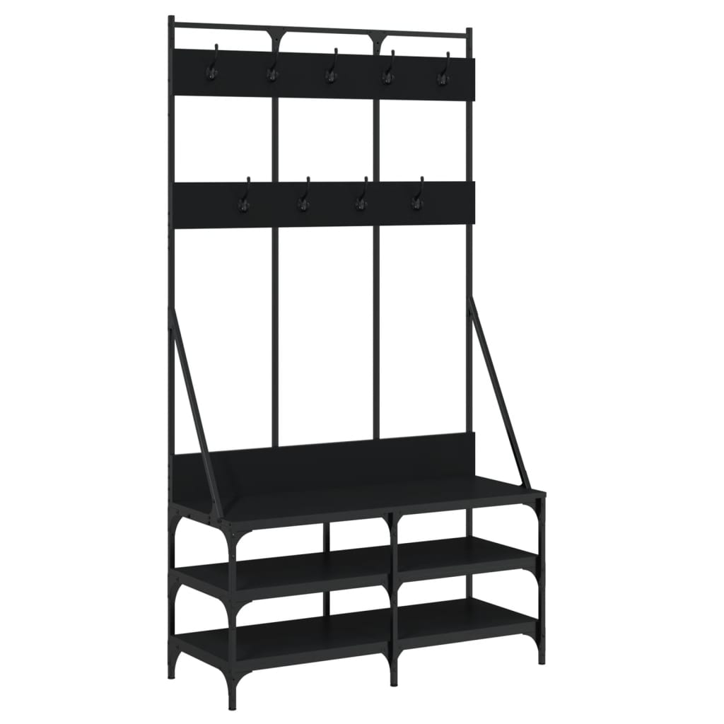 Vidaxx portant à vêtements avec étagère à chaussures 100x40x184 cm noir