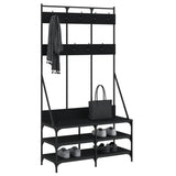 Rack de vêtements Vidaxl avec porte-chaussures 100x40x184 cm noir