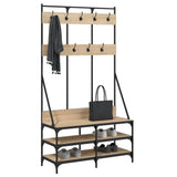 Vidaxl Clothing rack with shoe rack 100x40x184 cm Sonoma oak colored